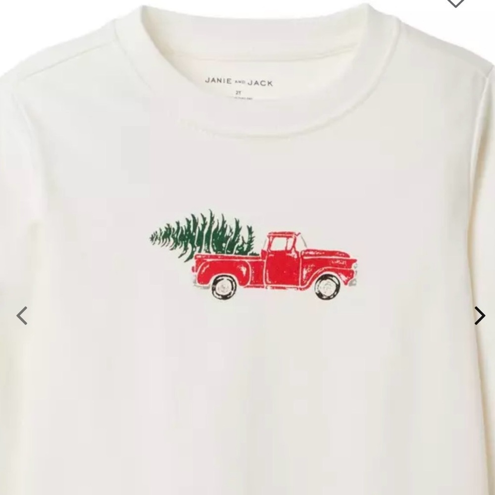 Janie And Jack Holiday Truck Tee Size 6